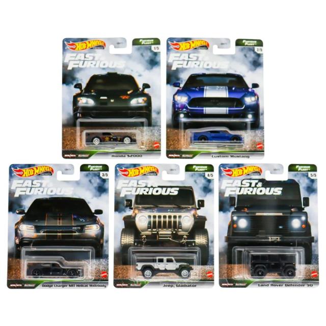 マテル Hot Wheels Premium Fast  Furious Fleet Complete Set of 5 Diecast Vehicles from GBW75-956N Release 送料無料の通販は