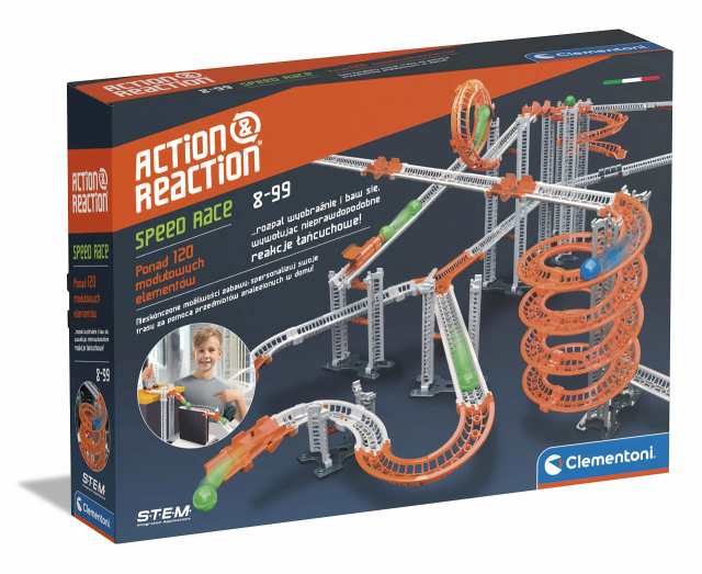 訳あり新品 Clementoni - 50691 Action Reaction Racetracks for