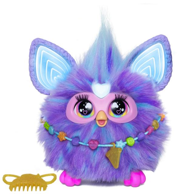 Furby Purple 15 Fashion Accessories Interactive Plush Toys for 6 Year Old Girls  Boys  Up Voice Activated Animatronic