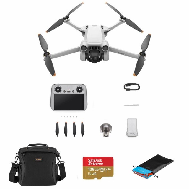 買い DJI Mini 3 Pro Drone with RC Remote Controller Bundle 128GB