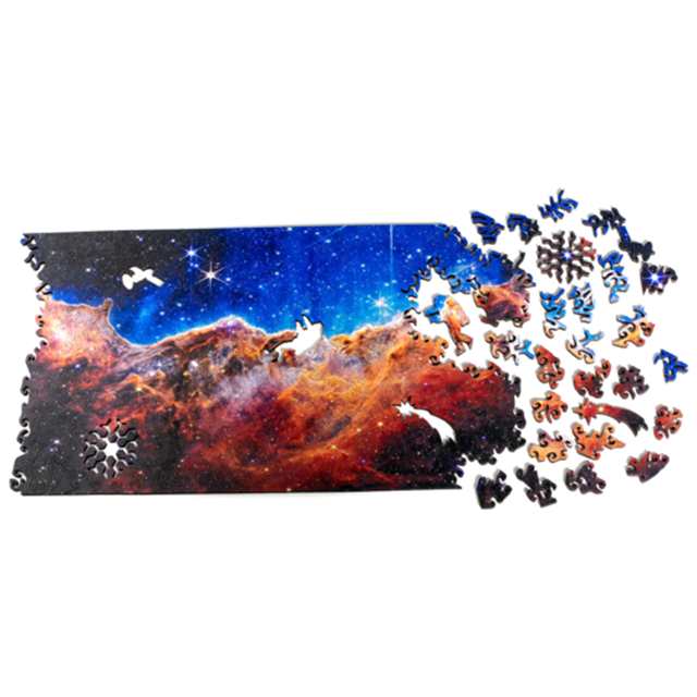 Cosmic Cliffs Infinite Galaxy Puzzle - 262 Pieces - No Fixed Shape - Endlessly Reconfigurable - 13 x 7.25 in. 送料無料