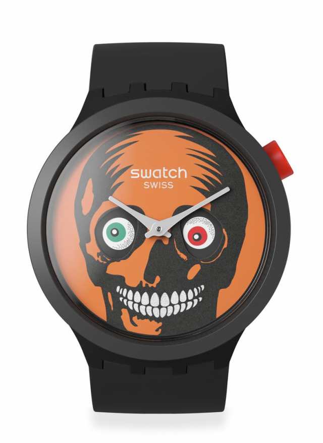 スウォッチ Swatch Unisex Casual Black Watch Bioceramic Quartz Its Spooky Time 送料無料