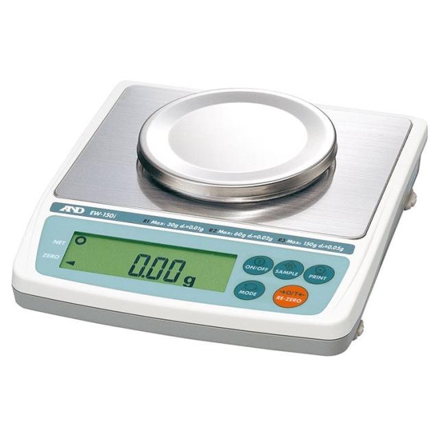 A&D EW-150i コンパクト天びん 最大 ひょう量 30g / 60g / 150g 最小表示 0.01g / 0.02g / 0.05g