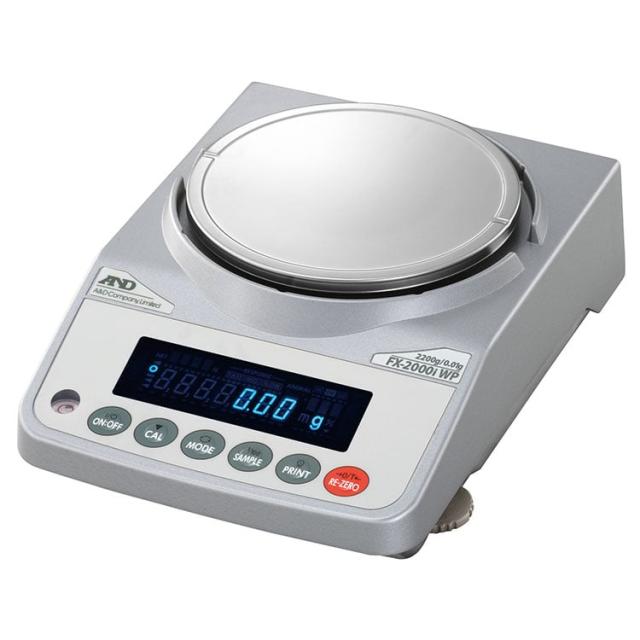 A&D FX-2000iWP 防塵・防水型電子天びん 最大 ひょう量 2200g 最小表示 0.01g