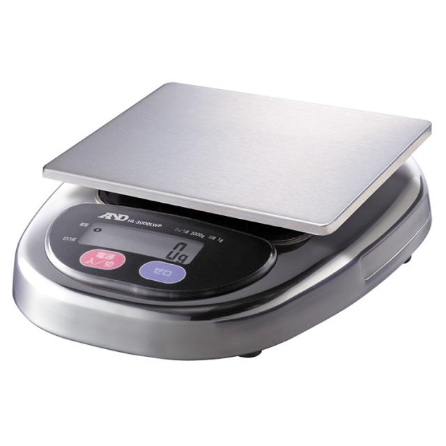 A&D HL-3000LWP 防塵・防水コンパクトスケール 最大 ひょう量 3000g 最小表示 1g