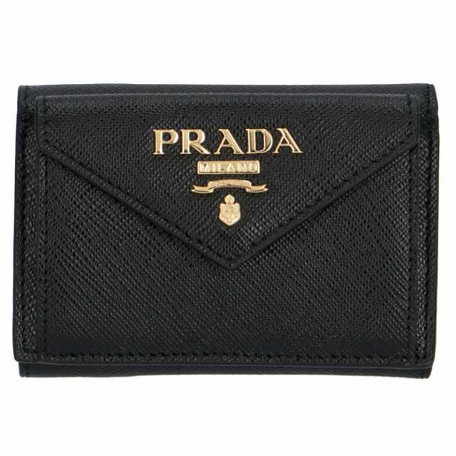 プラダ Prada 三つ折り財布 ミニ財布 レディース サフィアーノ ブラック 1mh021 Qwa 002の通販はau Pay マーケット アメイジングサーカス