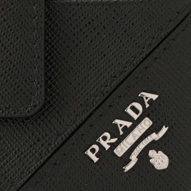 PRADA メンズ 財布 二つ折り カードホルダー サフィアーノ