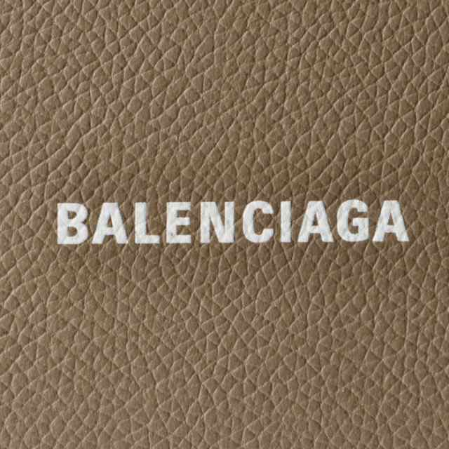 バレンシアガ 財布 二つ折り レザー ロゴ CASH 茶色 594216