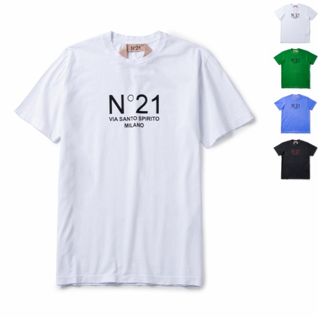 ヌメロ ヴェントゥーノ N°21 Tシャツ ロゴプリント クルーネック