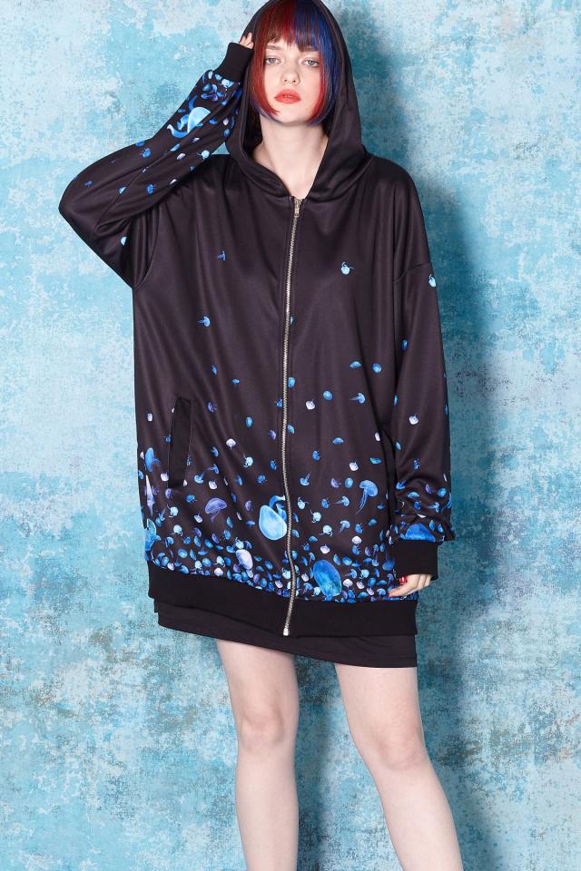 Ankorock アンコロック パーカー メンズ ジップパーカー レディース ユニセックス 服 ブランド 長袖 ロング丈 総柄 プリント ジップアッの通販はau Pay マーケット Ankorock
