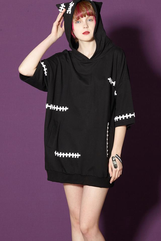 Ankorock アンコロック メンズ 猫耳 パーカー レディース プルオーバー 服 ブランド 半袖 ビッグの通販はau Pay マーケット Ankorock