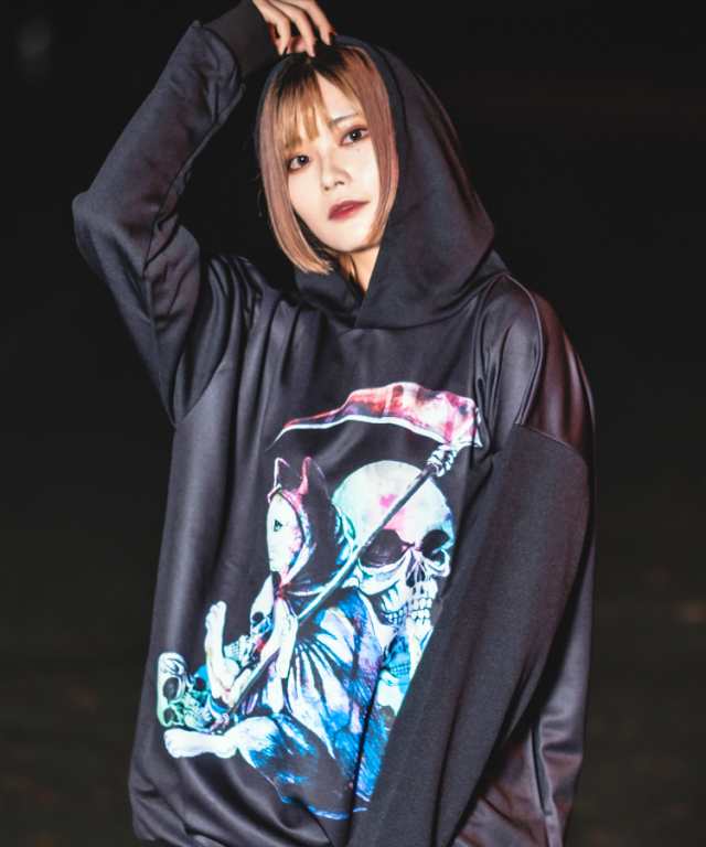 Ankorock アンコロック パーカー メンズ プルオーバー レディース ユニセックス 服 ブランド 長袖 ロング丈 プルパーカー プリント ねこ の通販はau Pay マーケット Ankorock