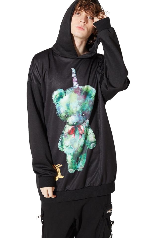Ankorock アンコロック パーカー メンズ プルオーバー レディース ユニセックス 服 ブランド 長袖 ロング丈 プルパーカー プリント くま の通販はau Pay マーケット Ankorock