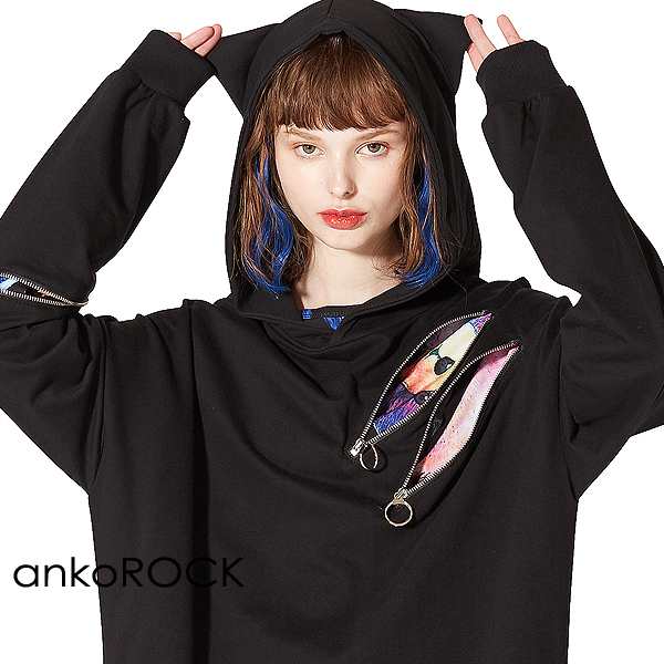 Ankorock アンコロック パーカー メンズ プルオーバー レディース ユニセックス 服 ブランド 長袖 ロング丈 プルパーカー スウェット スの通販はau Pay マーケット Ankorock