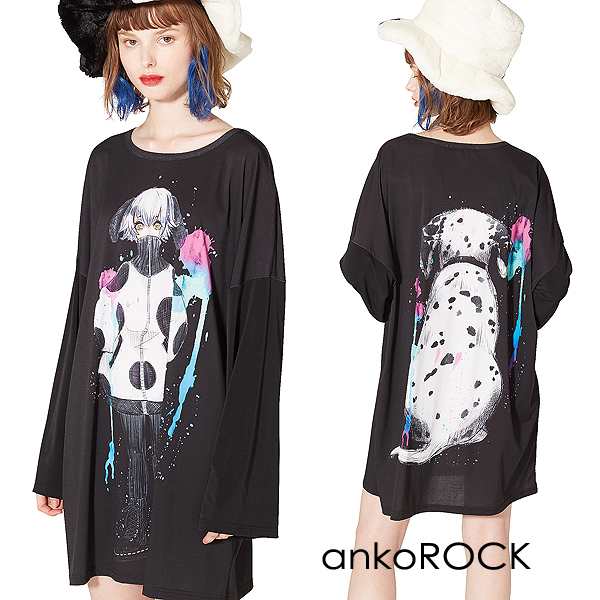 Ankorock アンコロック Tシャツ メンズ カットソー ワンピース ビッグtシャツ レディース ユニセックス 服 ブランド 長袖 ロンt クルーネの通販はau Pay マーケット Ankorock