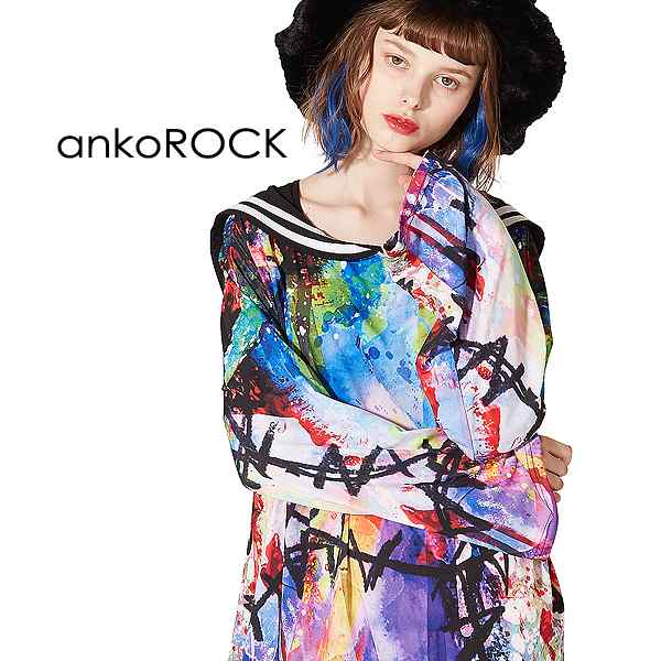 Ankorock アンコロック ロングtシャツ メンズ カットソー レディース ユニセックス 長袖 セーラー ビッグの通販はau Pay マーケット Ankorock