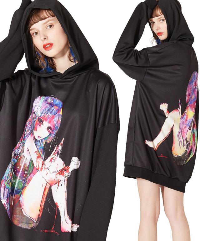 Ankorock アンコロック パーカー メンズ プルオーバー レディース ユニセックス 服 ブランド 長袖 ロング丈 プルパーカー ガールズプリンの通販はau Pay マーケット Ankorock