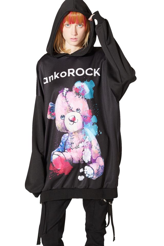 Ankorock アンコロック パーカー メンズ プルオーバー レディース ユニセックス 服 ブランド 長袖 ロング丈 プルパーカー ロゴ プリント の通販はau Pay マーケット Ankorock