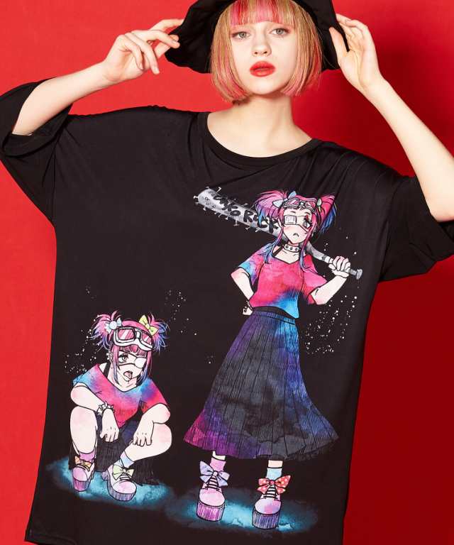 Ankorock アンコロック Tシャツ メンズ ビッグtシャツ レディース ユニセックス 服 ブランド プリントtシャツ 総柄 女の子 ガールズプリの通販はau Pay マーケット Ankorock