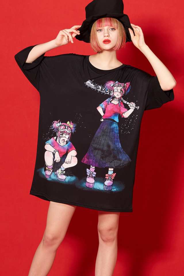 Ankorock アンコロック Tシャツ メンズ ビッグtシャツ レディース ユニセックス 服 ブランド プリントtシャツ 総柄 女の子 ガールズプリの通販はau Pay マーケット Ankorock