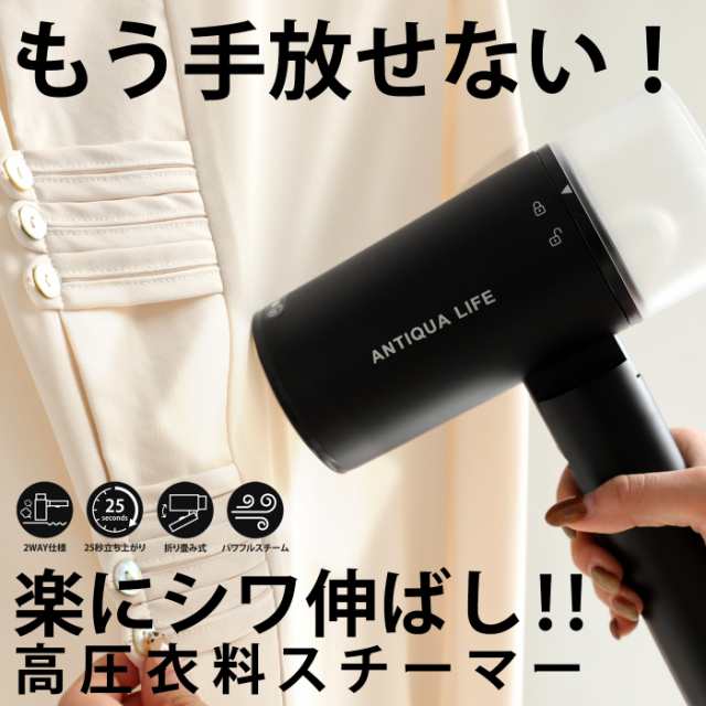 折り畳み式 高圧衣料スチーマー 衣類スチーマー 小型 送料無料・メール便不可の通販は