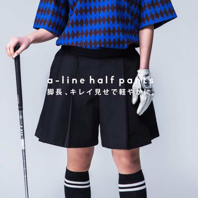 ANTIQUA GOLF×STCH プリーツハーフパンツ レディース 送料無料・再再販。(80)メール便可