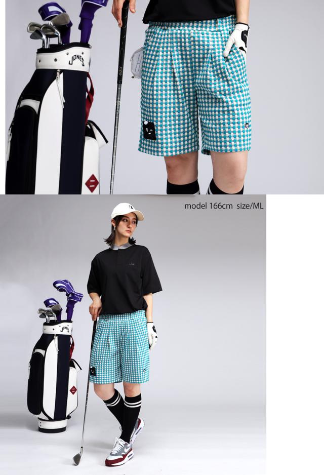チェック柄 ゴルフレディースパンツ BELLMORE ゴルフ ショートパンツ