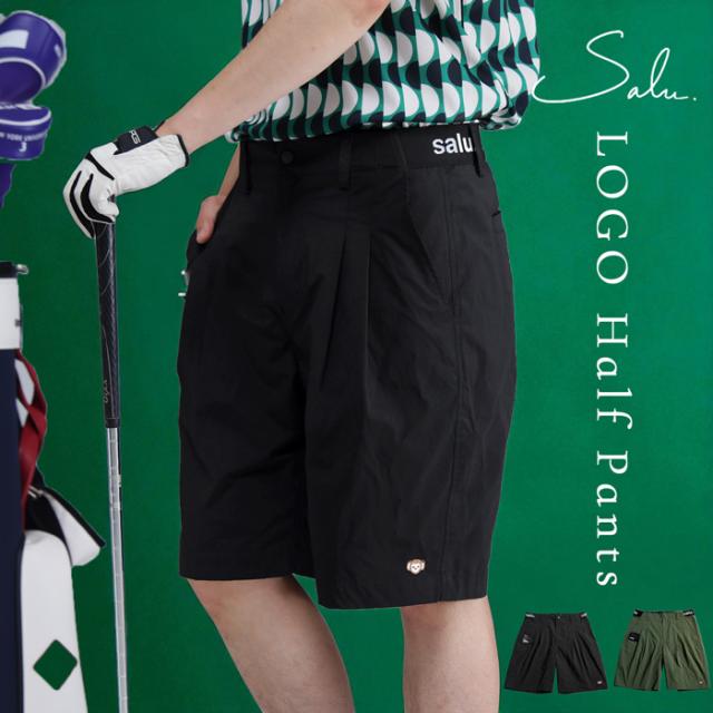 ロゴ入り 機能性ハーフパンツ メンズ ゴルフ 送料無料・(100)メール便可
