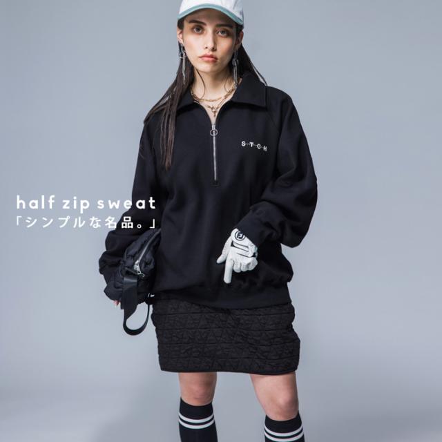 ANTIQUA GOLF×STCH ハーフジップトップス レディース 送料無料・再販。メール便不可