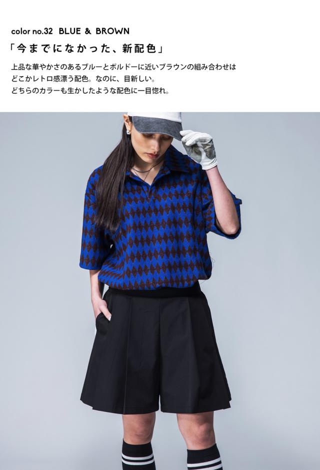 ANTIQUA GOLF×STCH 幾何学柄 開襟トップス メンズ 送料無料・再販。メール便不可【z】_14