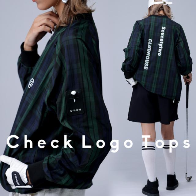 ANTIQUA GOLF×STCH チェックトップス レディース 送料無料・再入荷 (500)メール便可