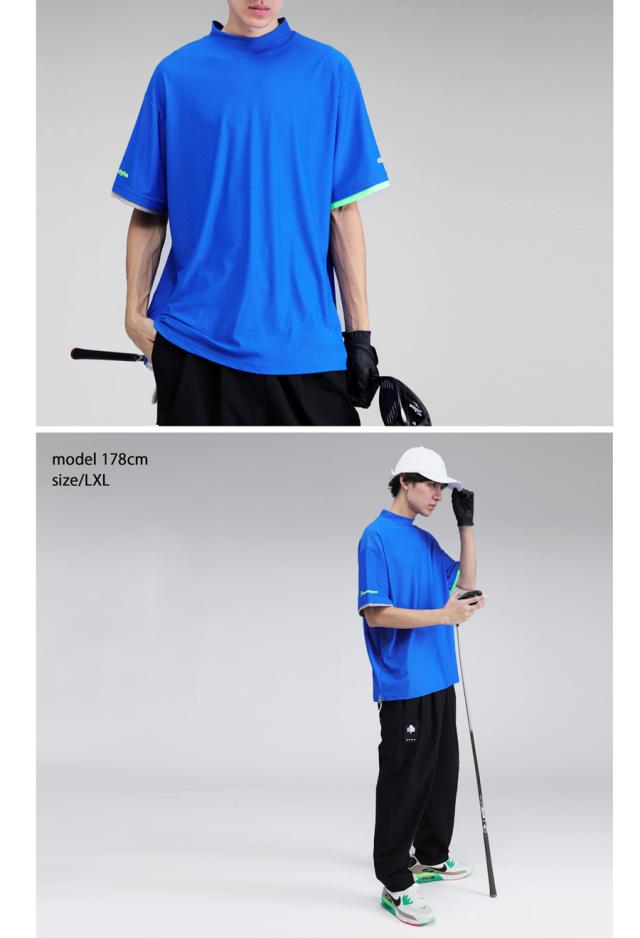 ANTIQUA GOLF×STCH メッシュライクトップス 貨物輸送無料・(80)電子メール便可