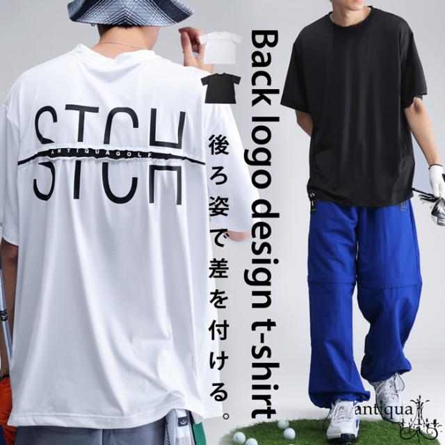 ANTIQUA GOLF×STCH バックロゴデザインTシャツ 送料無料・(80)メール便可