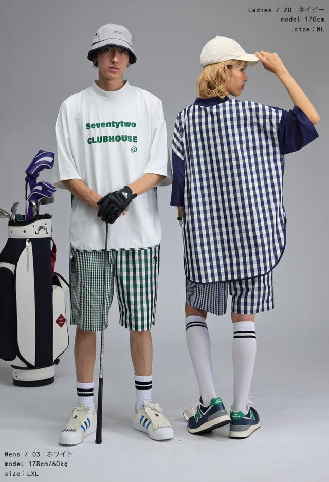 Seventy two CLUBHOUSE ブルゾン チェック柄　ゴルフウェア Seventy two CLUBHOUSE ブルゾン チェック柄 ゴルフウェア