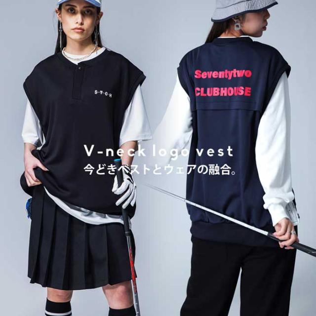 再入荷予定有!ANTIQUA GOLF×STCH ベスト レディース 送料無料・再入荷 メール便不可