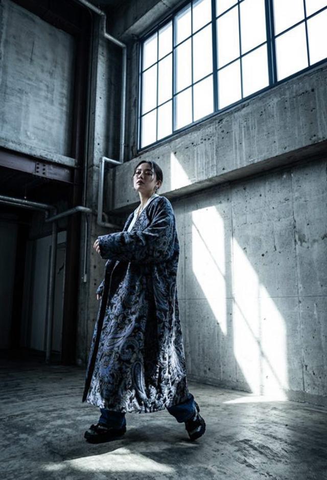 尾州織り ペイズリー柄 コート レディース ロング 送料無料・メール便不可 秋新作
