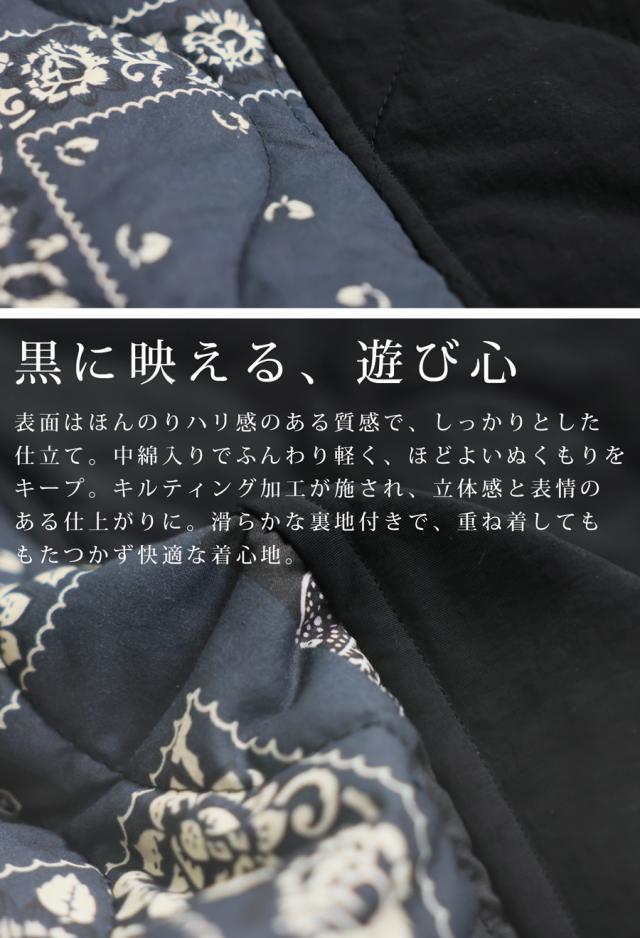 切替デザイン 中綿ベスト レディース 前開き ボタン 送料無料・メール便不可 冬新作_6