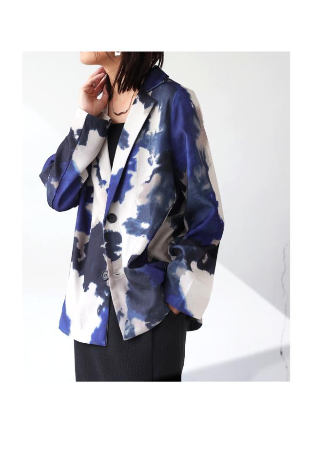 水彩柄ジャケット ジャケット トップス レディース 送料無料・(100)メール便可 冬新作の通販は 水彩柄ジャケット ジャケット トップス レディース 送料無料・(100)メール便可 冬新作の通販は