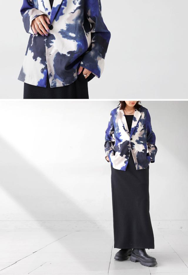 水彩柄ジャケット ジャケット トップス レディース 送料無料・(100)メール便可 冬新作の通販は 水彩柄ジャケット ジャケット トップス レディース 送料無料・(100)メール便可 冬新作の通販は