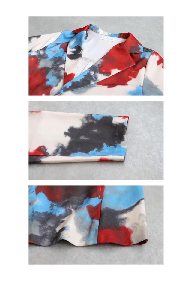 水彩柄ジャケット ジャケット トップス レディース 送料無料・(100)メール便可 冬新作の通販は 水彩柄ジャケット ジャケット トップス レディース 送料無料・(100)メール便可 冬新作の通販は