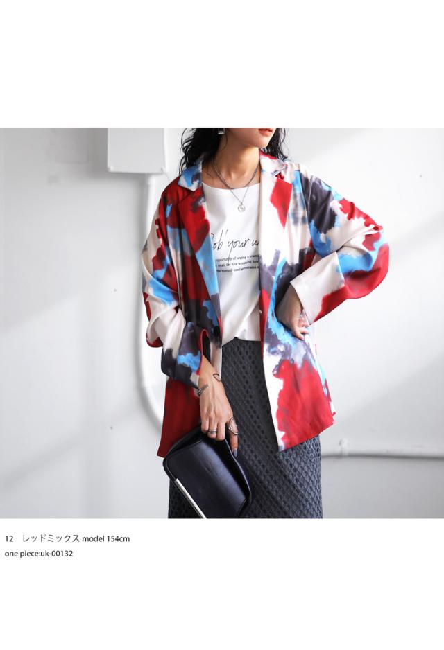 水彩柄ジャケット ジャケット トップス レディース 送料無料・(100)メール便可 冬新作の通販は 水彩柄ジャケット ジャケット トップス レディース 送料無料・(100)メール便可 冬新作の通販は