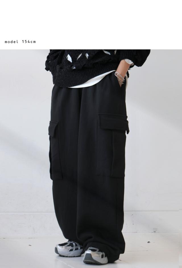 裏毛カーゴワイドパンツ レディース ボトムス パンツ 送料無料・メール便不可 秋新作_11