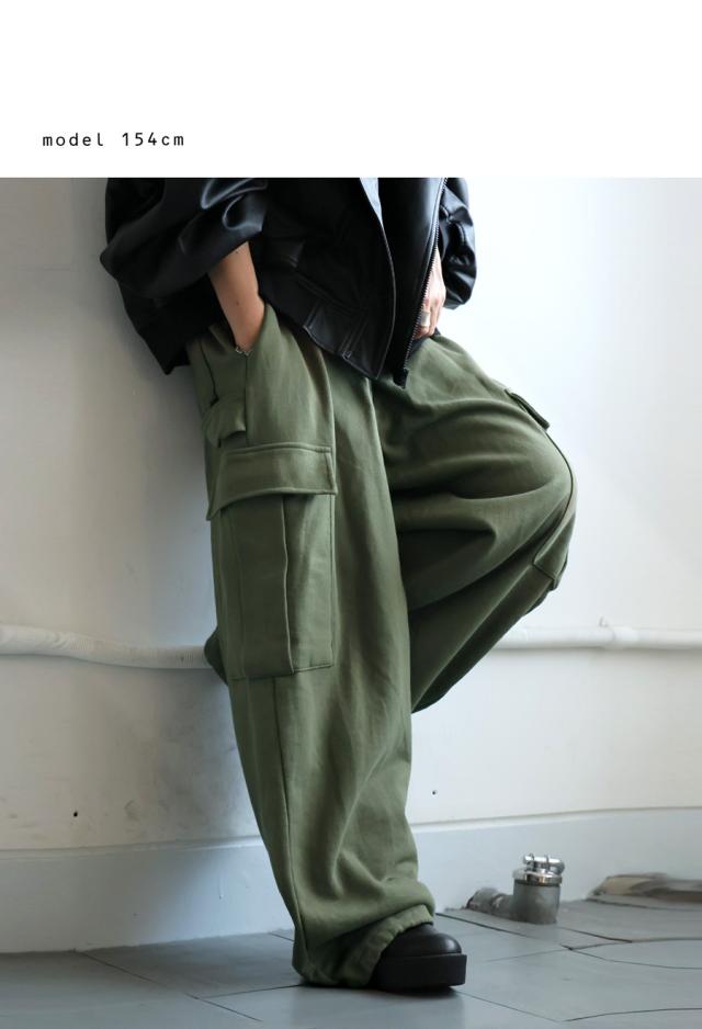裏毛カーゴワイドパンツ レディース ボトムス パンツ 送料無料・メール便不可 秋新作_15