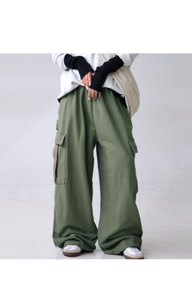 裏毛カーゴワイドパンツ レディース ボトムス パンツ 送料無料・メール便不可 秋新作_18