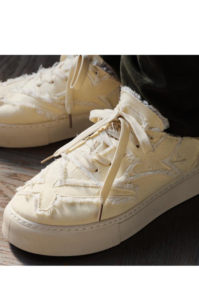 ダメージスニーカー メンズ 厚底 フリンジ 個性派 送料無料・メール便