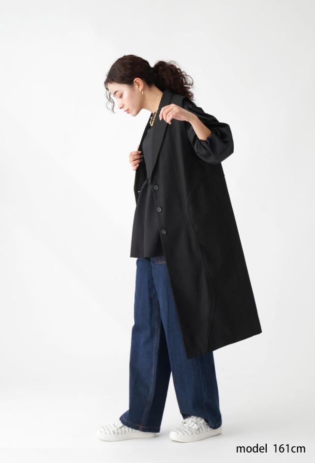 ウェーブ切替 ロングジレ レディース テーラード 送料無料・メール便