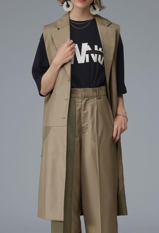 ウェーブ切替 ロングジレ レディース テーラード 送料無料・メール便不可 秋新作 ウェーブ切替 ロングジレ レディース テーラード 送料無料・メール便