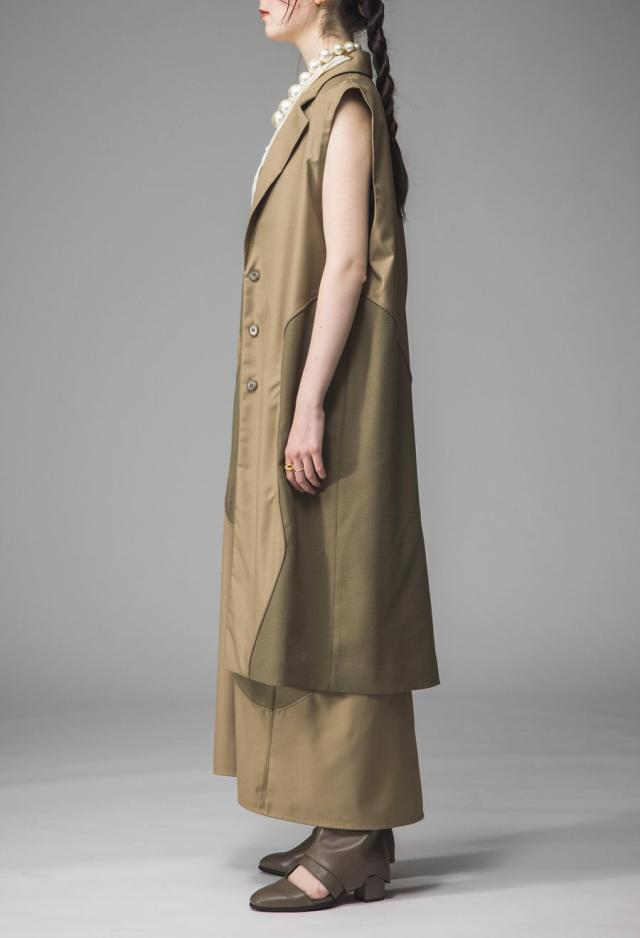 ウェーブ切替 ロングジレ レディース テーラード 送料無料・メール便