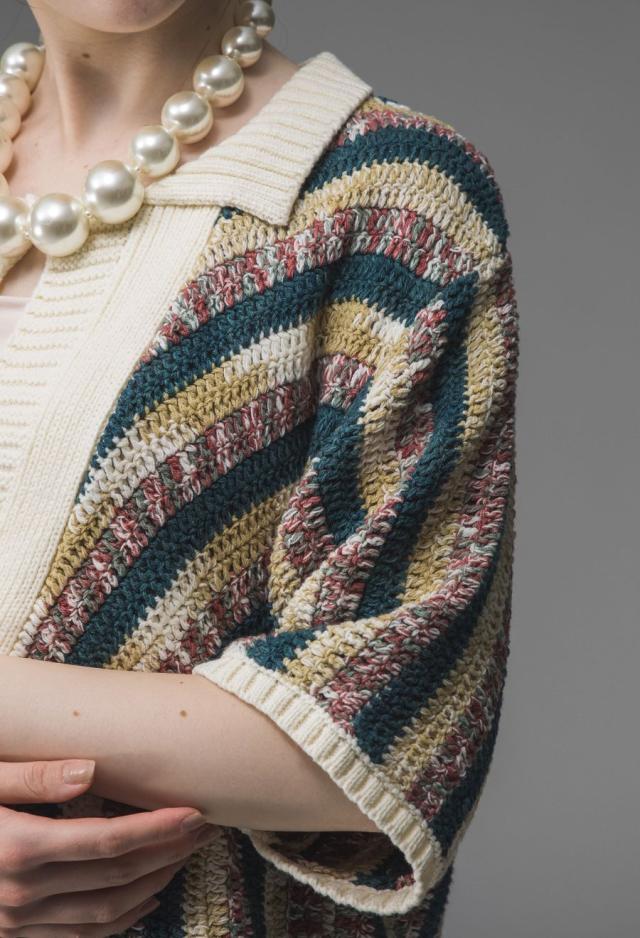 クロシェニット トップス レディース ニット 半袖 送料無料・メール便不可 春新作_4