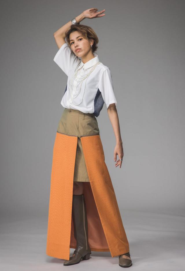 2WAY ロングスカート×ハーフパンツ レディース 送料無料・メール便不可 春新作_15
